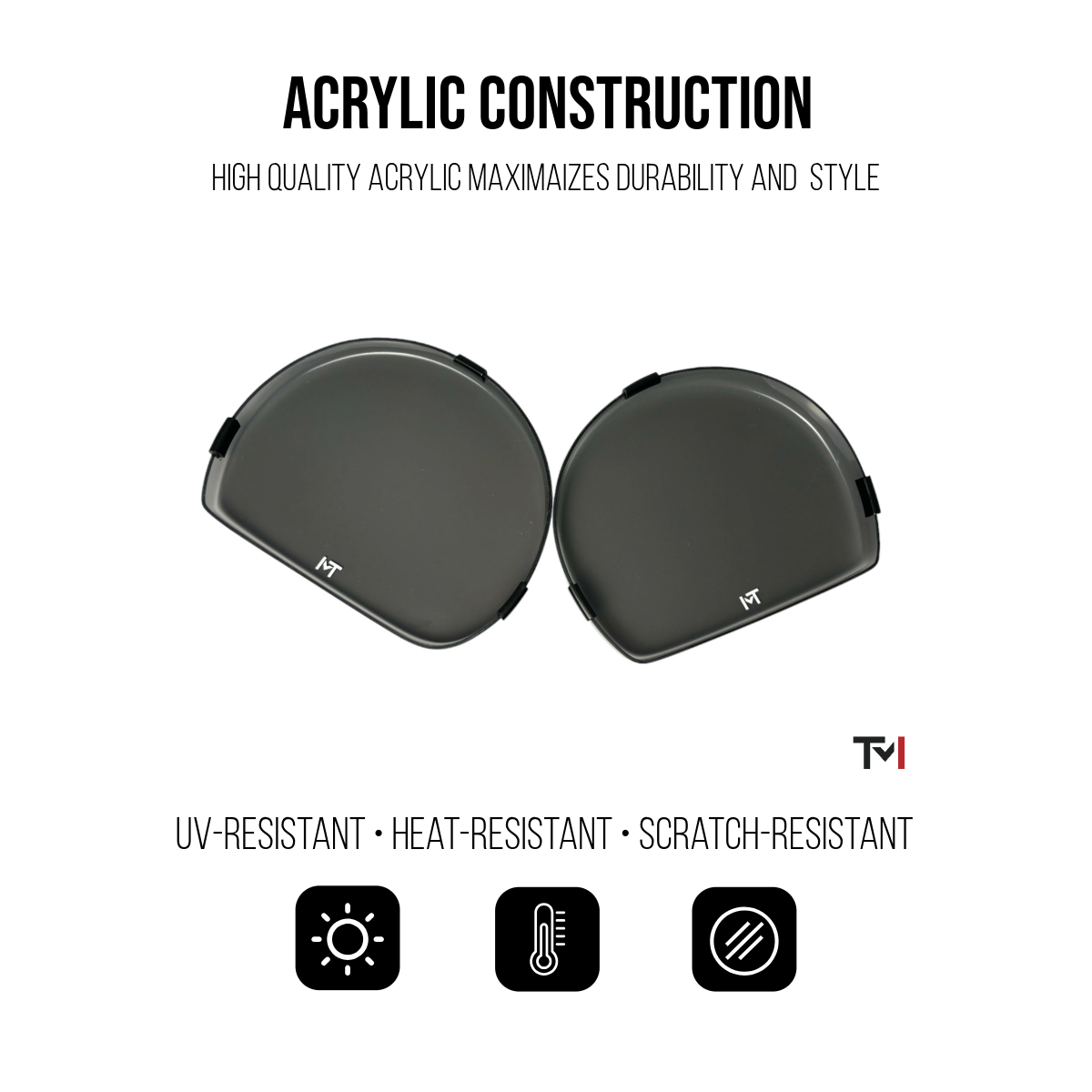 Smoked Headlight Covers for 2015-2023 Dodge Challenger By Tint My Light