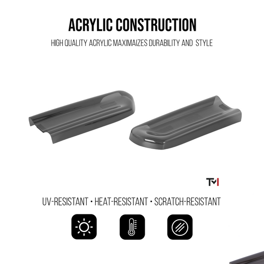 Tint My Light Smoked Taillight with Rear Center Taillight Cover （Emblem Opening） for 2008-2014 Dodge Challenger