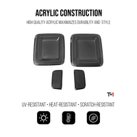 Smoked Tail Light Covers for 2018-2024 Jeep Wrangler JL (Halogen Tail Lights)