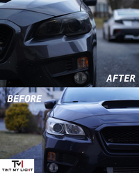 Smoked Headlight Covers for 2015-2021 Subaru WRX/STI By Tint My Light