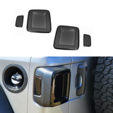 Smoked Tail Light Covers for 2018-2024 Jeep Wrangler JL (Halogen Tail Lights)