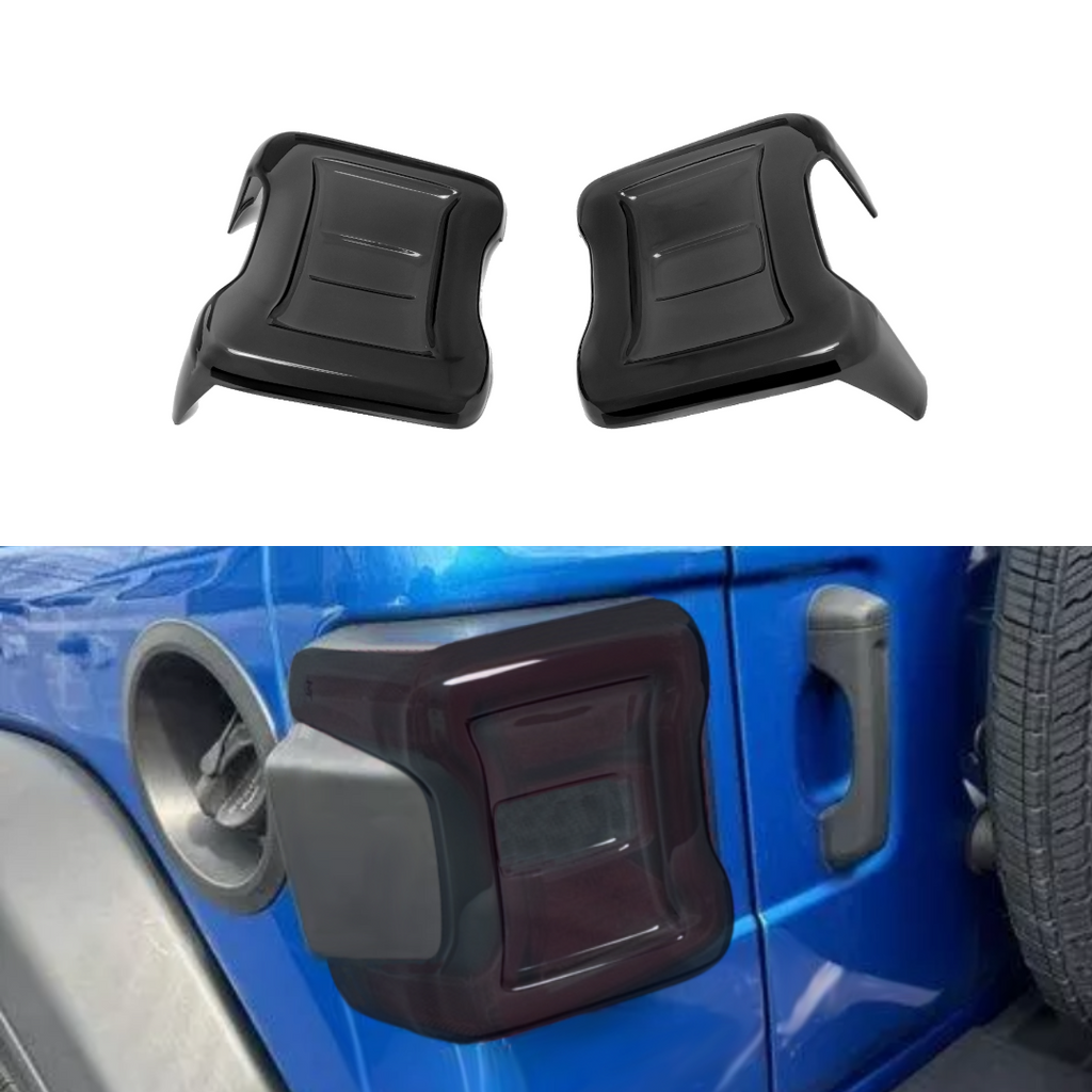 Smoked Tail Light Covers for 2018-2024 Jeep Wrangler JL (LED Tail Lights)