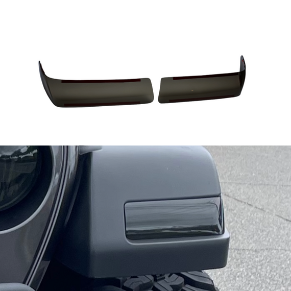 Tint My Light Smoked Acrylic Turn Signal Light Cover for 2018-2025 Jeep Wrangler JL Rubicon, Sahara &20-25 Jeep Gladiator JT Rubicon, Sahara w/LED Fender Lights (Not Fits sport)