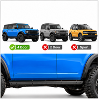 JSD Side Skirt Pinch Weld Covers for Ford Bronco 4-Door, Rocker Panel Guards