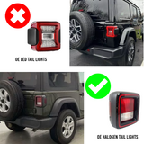 Smoked Tail Light Covers for 2018-2024 Jeep Wrangler JL (Halogen Tail Lights)