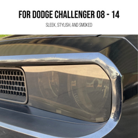 Smoked Headlight Covers for 2008-2014 Dodge Challenger By Tint My Light