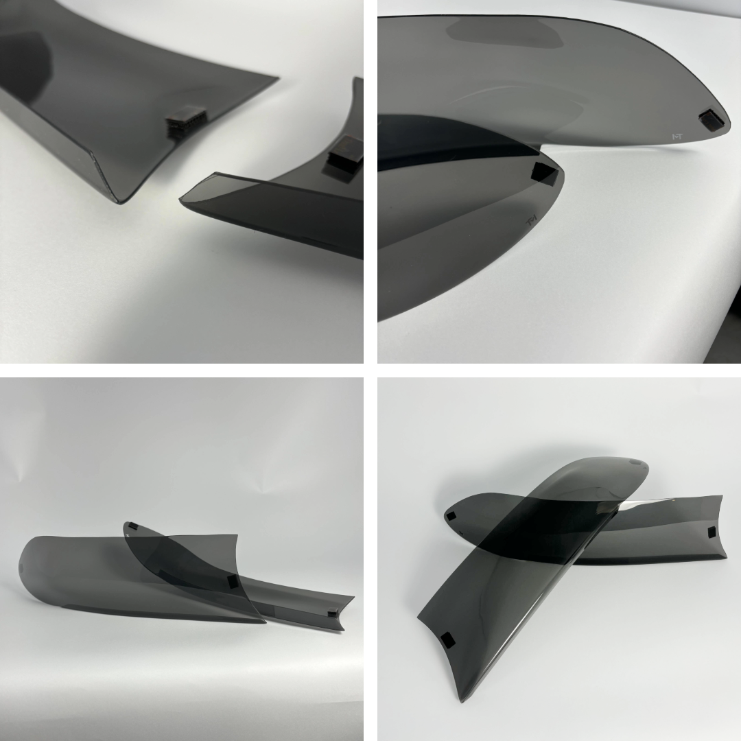 Smoked Acrylic Headlight Covers for 2016-2023 Dodge Charger By Tint My Light