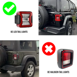 Smoked Tail Light Covers for 2018-2024 Jeep Wrangler JL (LED Tail Lights)