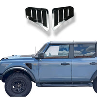 JSD Space Bronco Front Side Fender Vents Trim Compatible with Ford Bronco 2021-Present Black Exterior Accessories 2pcs
