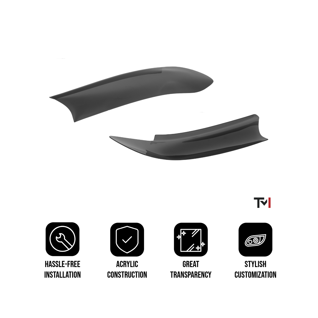 Smoked Acrylic Headlight Covers for 2016-2023 Dodge Charger By Tint My Light