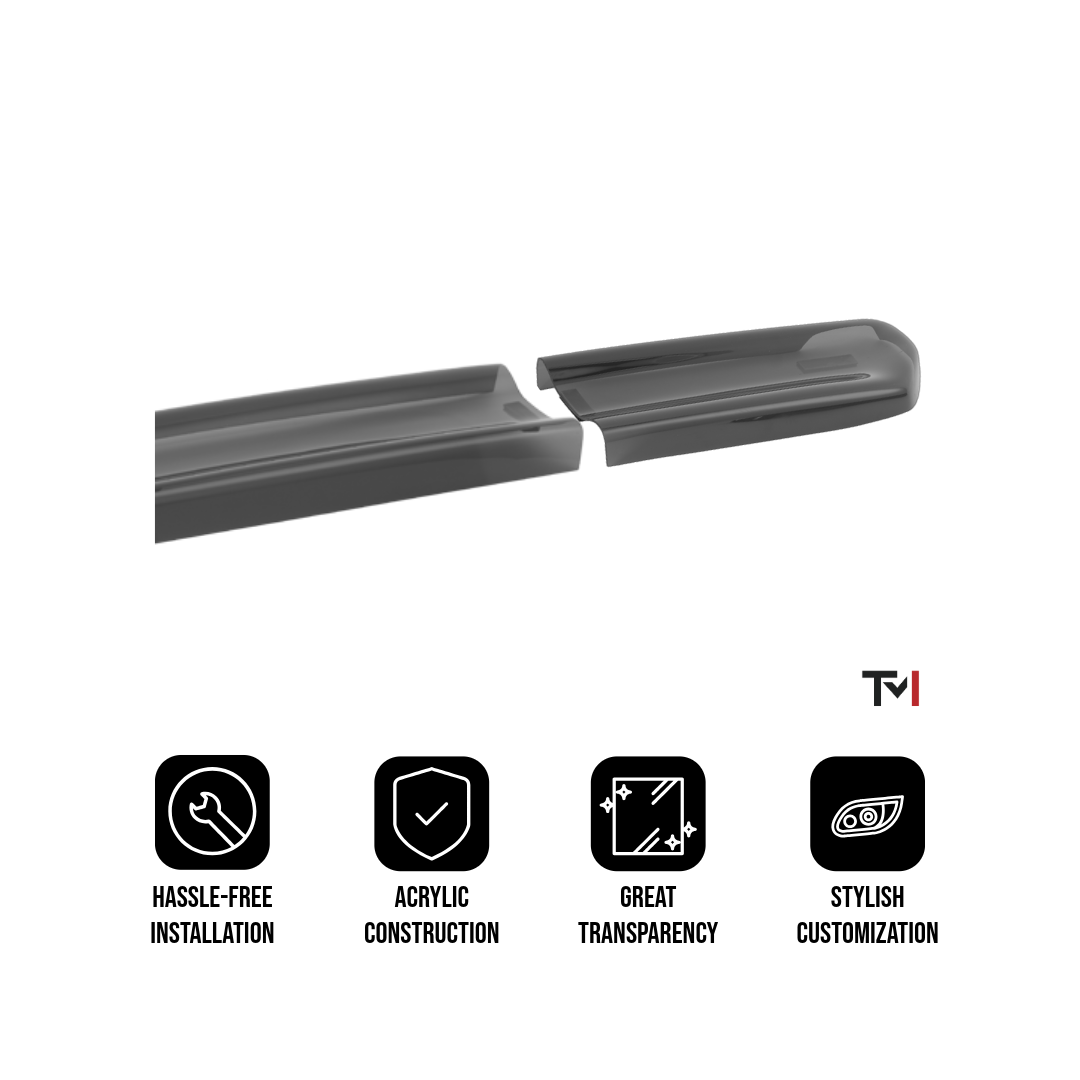 Tint My Light Smoked Taillight with Rear Center Taillight Cover （Emblem Opening） for 2008-2014 Dodge Challenger