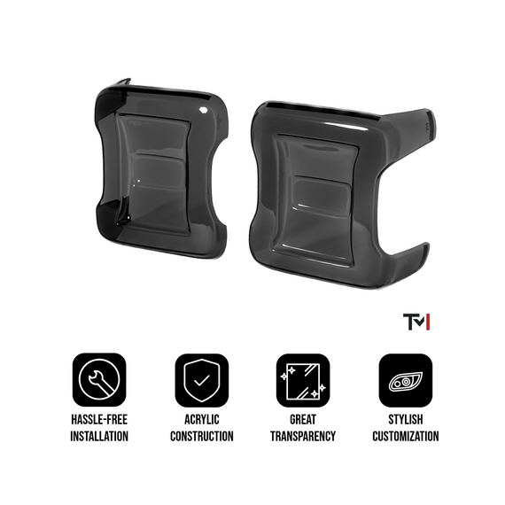 Smoked Taillight Covers for 2018-2025 Jeep Wrangler JL （OE LED Taillights）