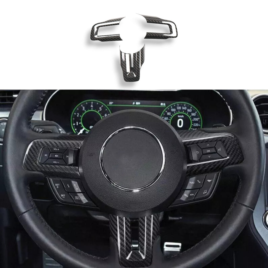 JSD Dry Carbon Fiber Steering Wheel Button Frame for Mustang 2015-2023