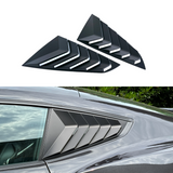 Sport Quarter Window Louvers for 2024+ Mustang Fastback by JSD, Matte Black