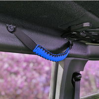 JSD Roll Bar Grab Handles Paracord Grip Handle for Ford Bronco 2021 2022 2023 2024 2025 2&4 Door, 4Pack, Black with Red