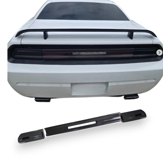 Tint My Light Smoked Taillight with Rear Center Taillight Cover （Emblem Opening） for 2008-2014 Dodge Challenger