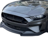 JSD Front Lip Chin Spoiler, Matte Black (2018-2023 Mustang w/o Performance Pack)